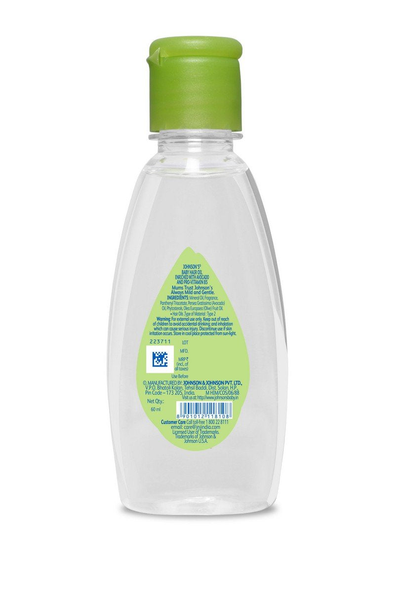 Johnson's Baby Hair Oil with Avocado, 60ml
