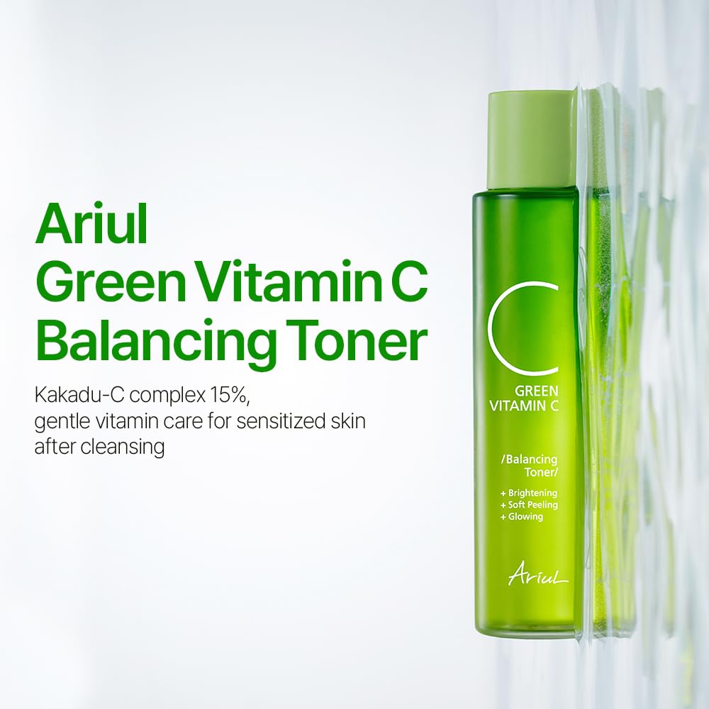 Ariul Green Vitamin C Balancing Toner 150ml | Korean Lightweight Hydrating Face Toner for brightening and Moisture care | Smooth Glowing Skin