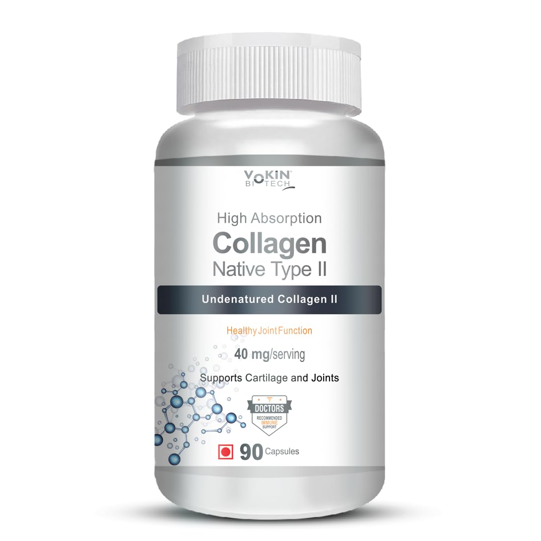 Yokin Biotech collagen supplement bottle on a white background