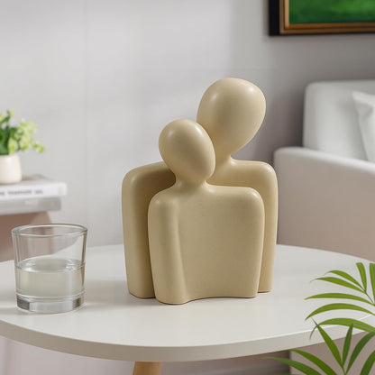 CraftVatika Romantic Couple Statue Home Decoration Items for Living Room, Modern Abstract Couple Sculpture Set, Valentine Gift for Girlfriend Boyfriend Husband Wife Her Him, Table Decor Home