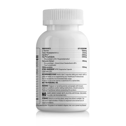 Zephivo Unived Advanced nutrients With Carorite™ (Carotenoid complex), Coenzyme Q10, Curcumin, Trans-resveratrol, Choline & L-taurine | Advanced formula to support healthy aging | 60 Vegan Capsules
