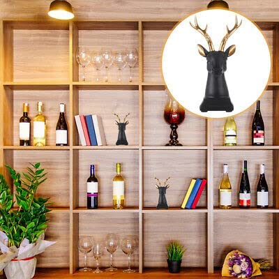 Deer Showpiece Figurines for Home Decor Living Room Decoration Modern Animal Figurines for Home Decor (11'', Black, Resin)