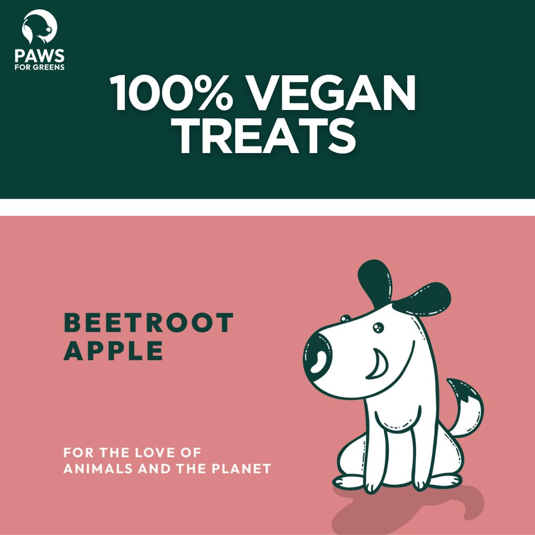 PAWS FOR GREENS Multivitamin Dog Treats 100% Natural Plant-Based Meat-Free Dog Biscuits Healthy & Veg Dog/Puppy Snacks (100grams)