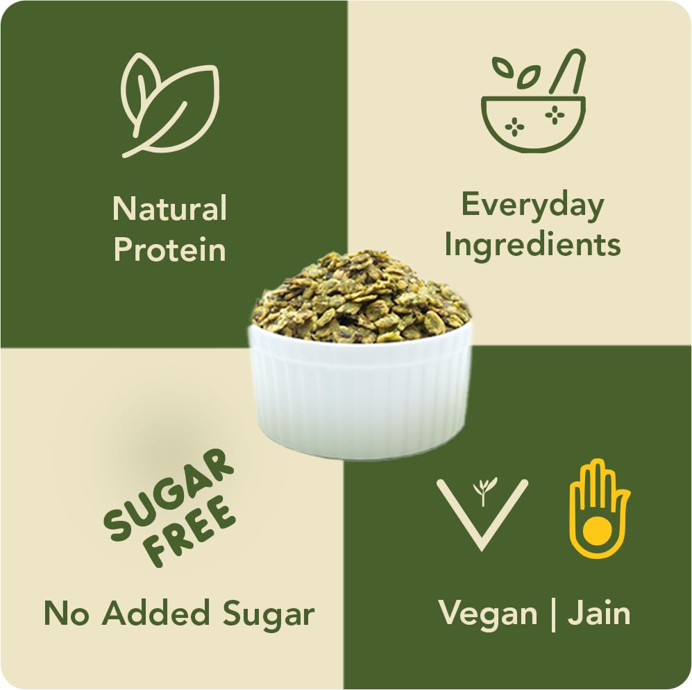 Svasthyaa High Protein Moong Jor | Roasted Moong Dal Namkeen Snack | Healthy Vegetarian Dal Snack for Adults & Kids | Gluten Free, Vegan & Jain | Breakfast, Travel, Diet Friendly | Healthy Roasted Snacks | 220g