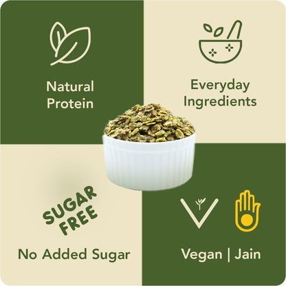 Svasthyaa High Protein Moong Jor | Roasted Moong Dal Namkeen Snack | Healthy Vegetarian Dal Snack for Adults & Kids | Gluten Free, Vegan & Jain | Breakfast, Travel, Diet Friendly | Healthy Roasted Snacks | 220g