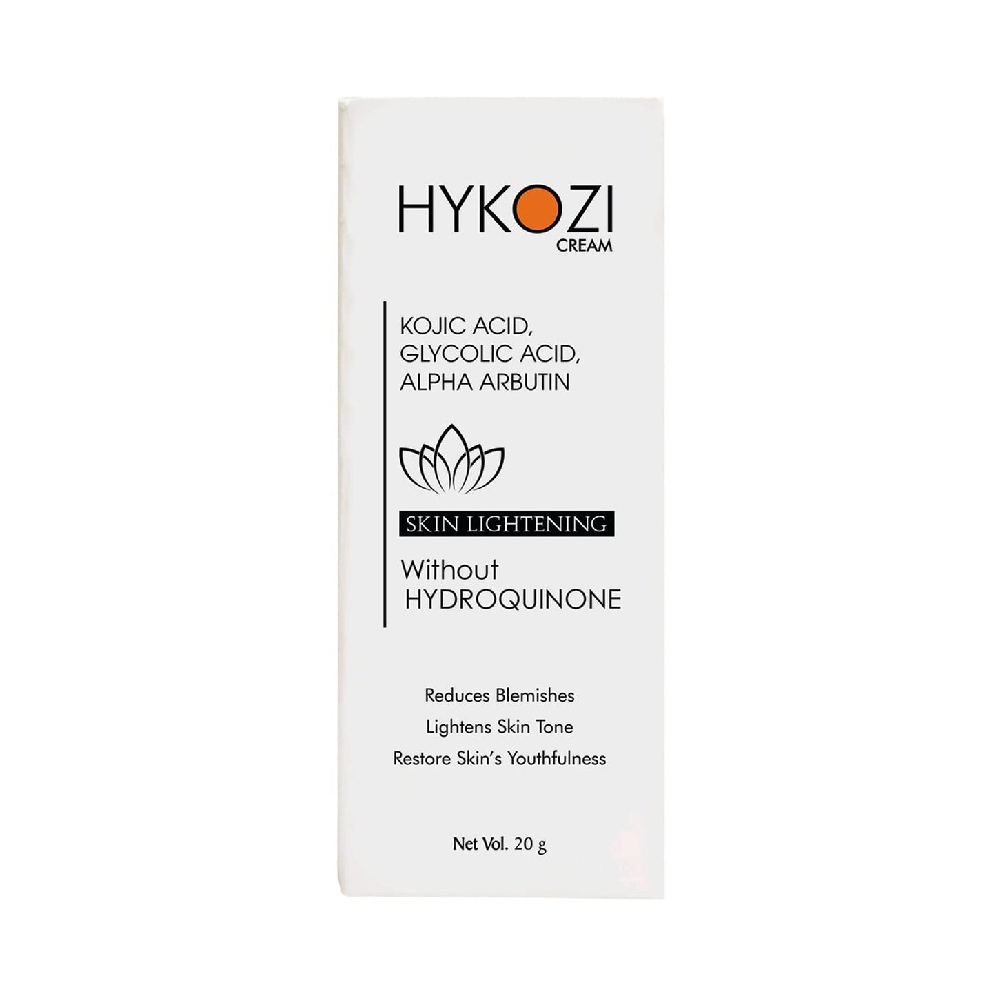 Hykozi Non Hydroquinone Skin Lightening Cream 20 GM Tube