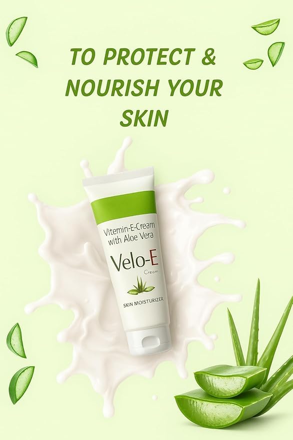 Velo E Skin Moisturizer Cream With Vitamin E,Aloe Vera (60gm)