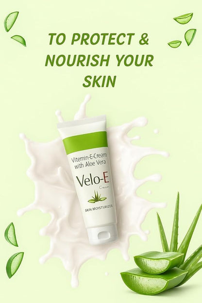 Velo E Skin Moisturizer Cream With Vitamin E,Aloe Vera (60gm)