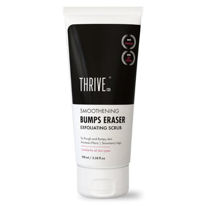 Tube of Thrive Co. Bumps Eraser Exfoliating Scrub on a white background