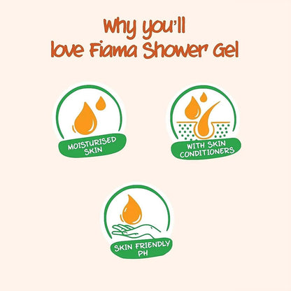 Fiama Shower Gel Peach & Avocado Body Wash with Vitamin E, 750 ml Refill Pack, Value Pouch for Soft Moisturised & Hydrating Skin,