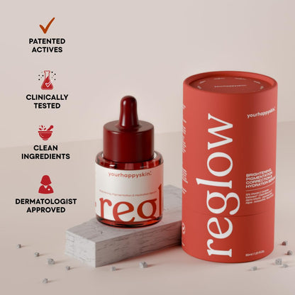 Reglow Face Serum | 15% Vitamin C Complex, Claire Blanche II, Melazero & Hyaluronic Acid |Advanced Pigmentation Control, Dark Spots, Protects Against Pollution and UV | 30 ML