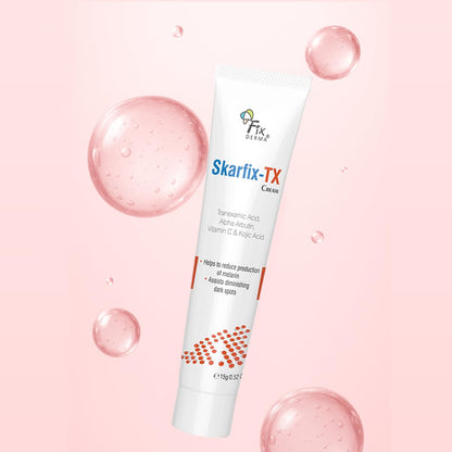 Fixderma Tranexamic Acid + 2% Kojic Acid + 1% Arbutin SKARFIX -TX Face Cream | Pigmentation Removal Cream | Kojic Acid | Uneven Skin Tone - 15 gm (Pack of 1)