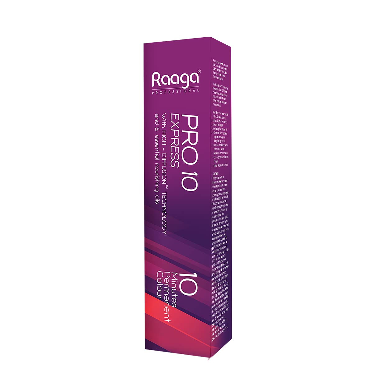 Raaga Pro 10 hair color packaging on a white background