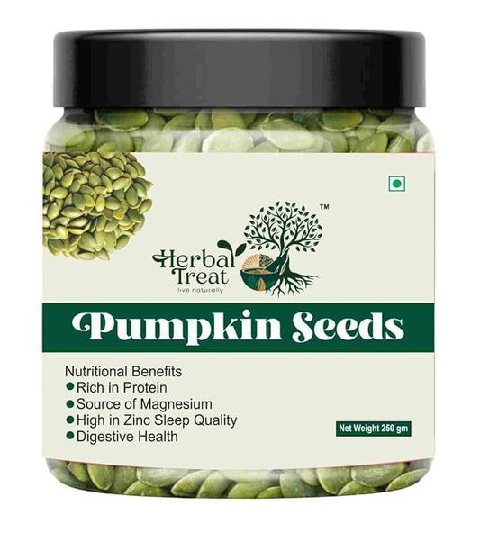 Herbal Treat Pumpkin Seeds | Crunchy, Nutritious Superfood Snack | Packed with Protein & Healthy Fats | Perfect for Snacking, Baking & Topping Meals (Pumpkin Seeds)