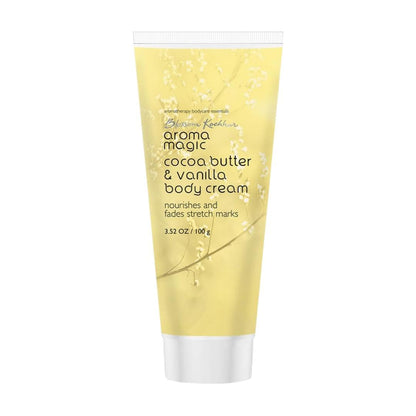 Aroma Magic Cocoa Butter & Vanilla Body Cream | Nourishes, Enhances Skin elasticity & prevents stretch marks | Green tea & calendula extract, vitamin E & C| Non-greasy| 100 ml
