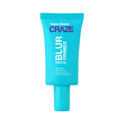 Swiss Beauty CRAZE Insta Blur Primer | Minimises Pores and Fine Lines | Infused with Vitamin E | 20g