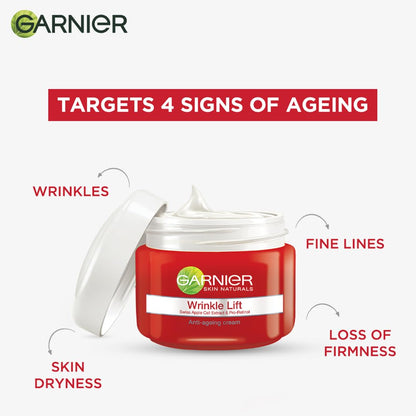 Garnier Skin Naturals, Anti-Ageing Cream, Moisturizing, Forming & Smoothing, Wrinkle Lift, 18 g