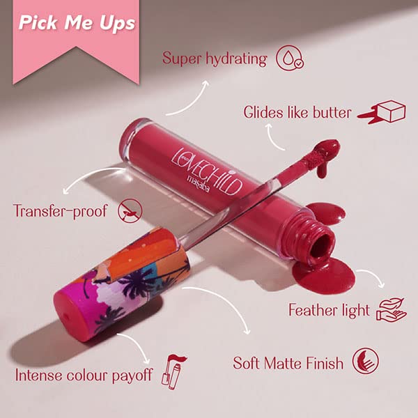 LoveChild Masaba Mamma mia! Lush-Matte Lip Crème - Masala Chai (Nude Brown) Lush Matte Finish, Intense Hydration, Long Lasting, 3ml