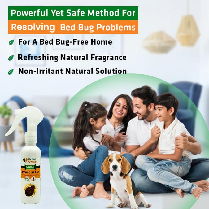 Herbal Strategi SHUU Bed Bug Repellent Spray 200ml | 100% Herbal, Non-Toxic & Eco-Friendly | Baby and Pet safe | Ayush certified