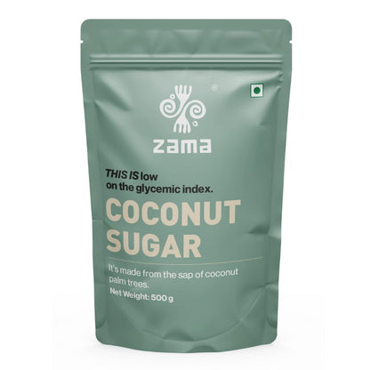 Zama Coconut Sugar 500g | Coconut Palm Sugar | Subtle Caramel Flavour | Sugar Substitute | Unprocessed and unrefined | Plant Based | Coconut Jaggery
