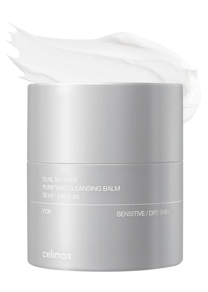 Celimax Dual Barrier Purifying Cleansing Balm | with Ceramides, Waterproof Makeup Remover, Pore Cleansing, Daily Use Cleanser, Grind Container, 50ml