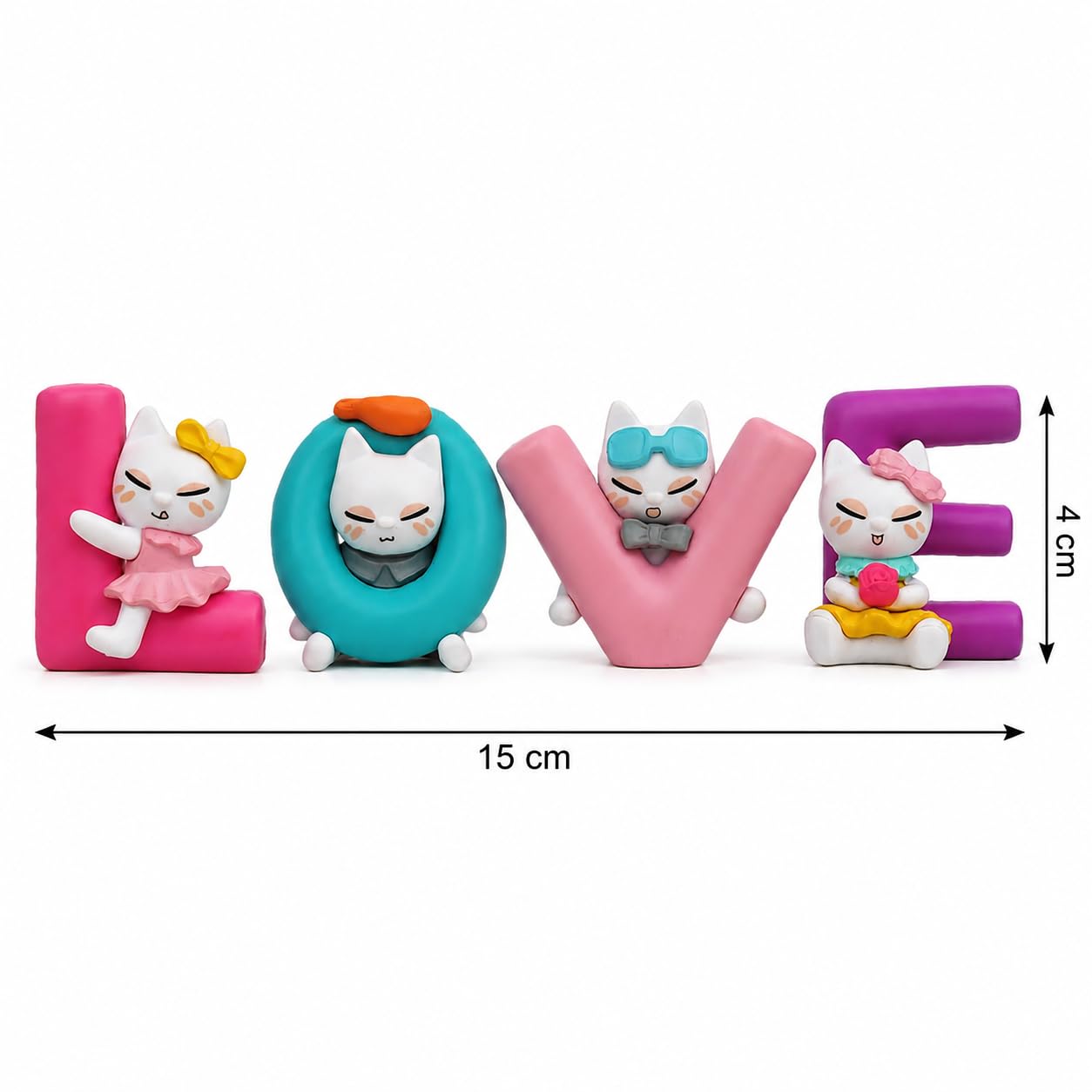 eCraftIndia Plastic Love Animated Characters Decorative Showpiece for Home Decor Living Room Bedroom | Valentine Gift for Girlfriend Boyfriend Husband Wife Her Him | Valentines Day Decoration Items