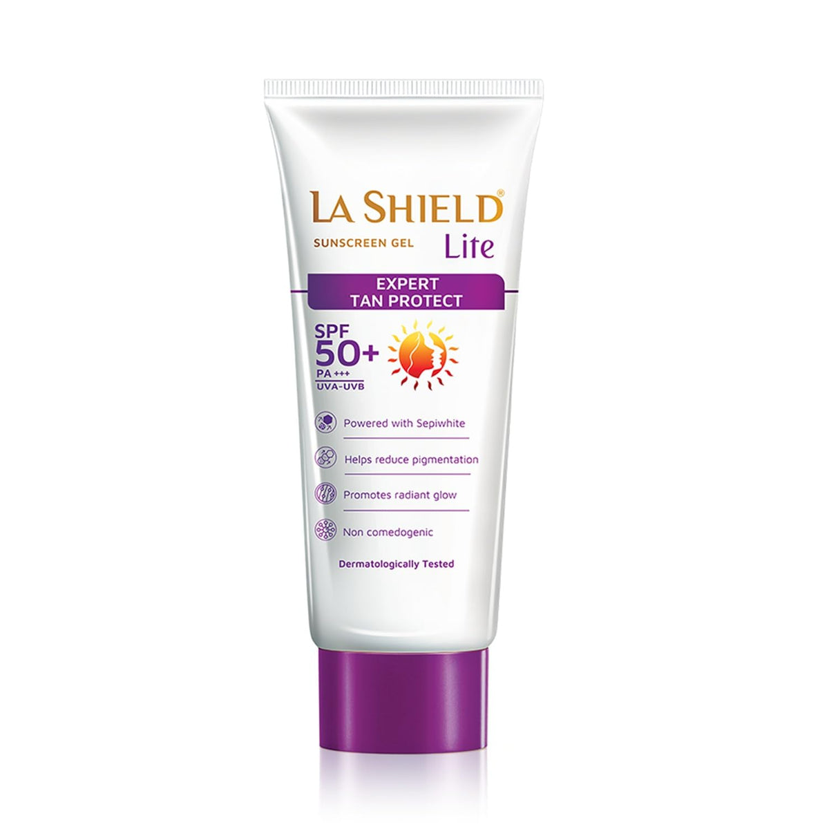 La Shield sunscreen gel Lite tube on a white background