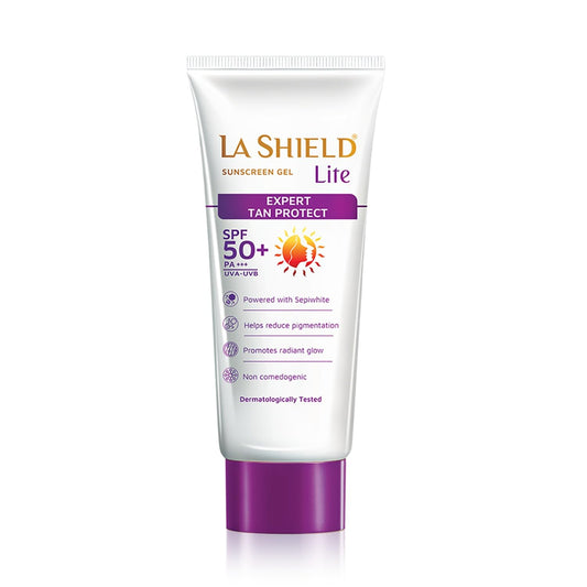 La Shield sunscreen gel Lite tube on a white background