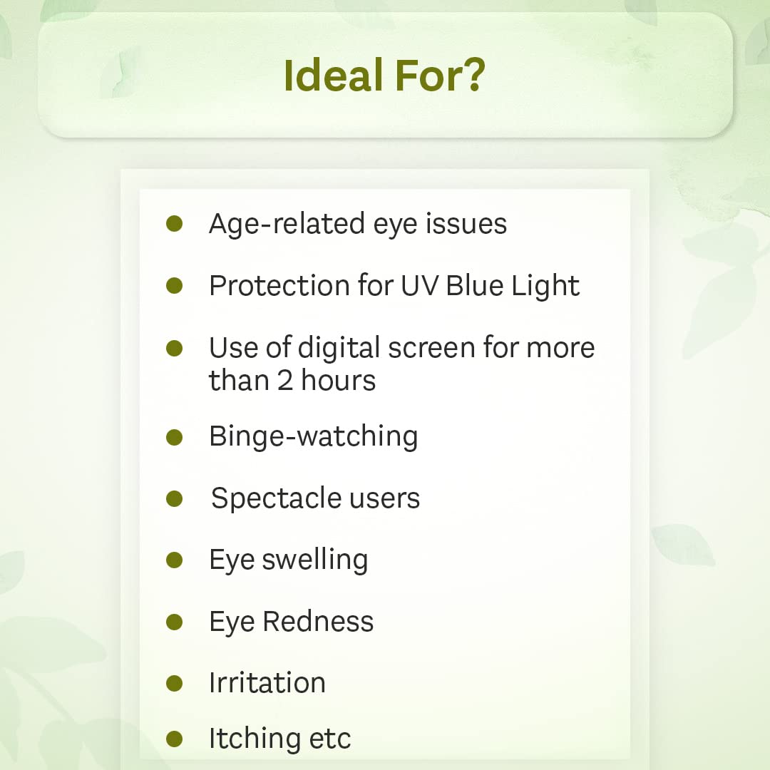 Netraprabha Plus Ayurvedic Herbal Eye Drops for Dry Eyes, Conjunctivitis, Swelling, Irritation, Tearing, Refreshing, Strained Eyes etc - 10ml