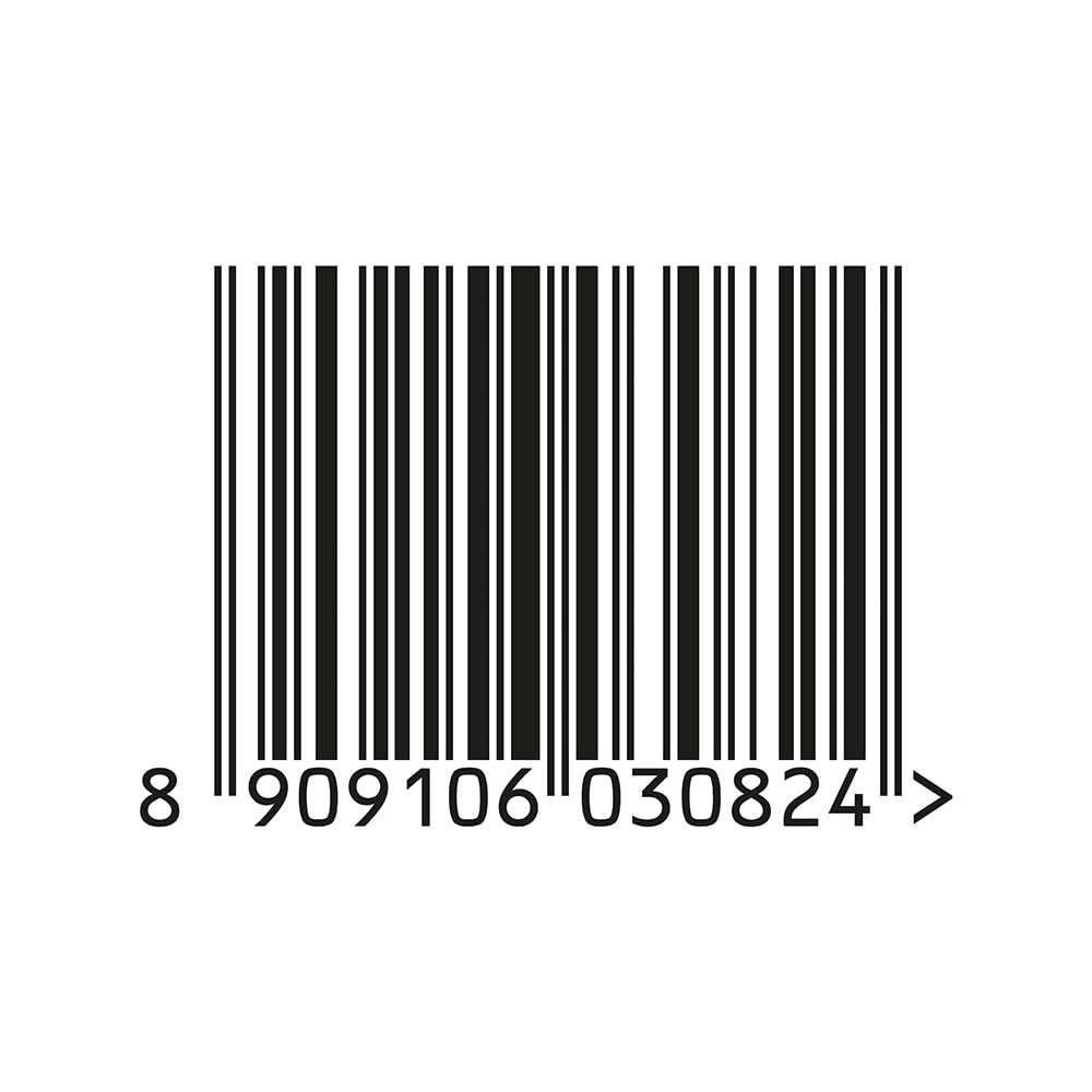 Barcode with a series of numbers on a white background