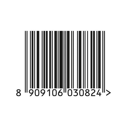 Barcode with a series of numbers on a white background