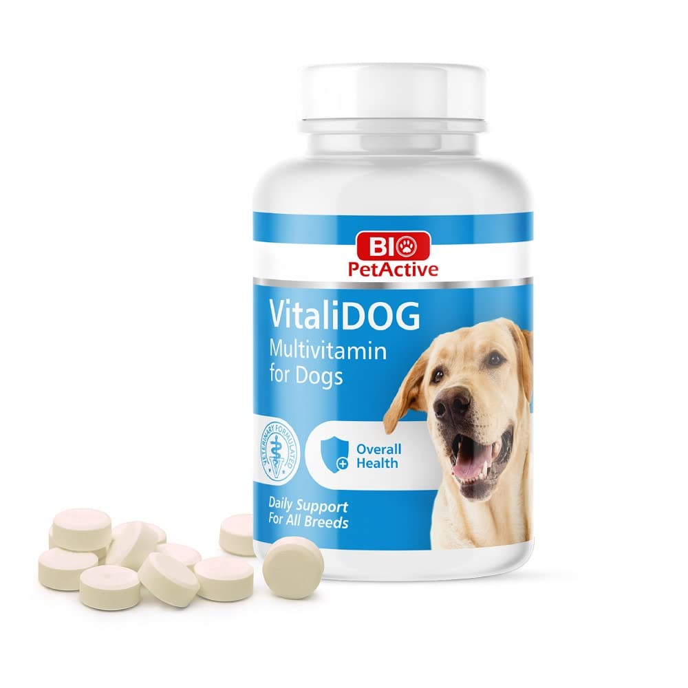 Bio PetActive VitaliDog Multivitamin for Dogs Helps in Immune System & Digestive System,Brain and Overall Body Health(75 Tablets)