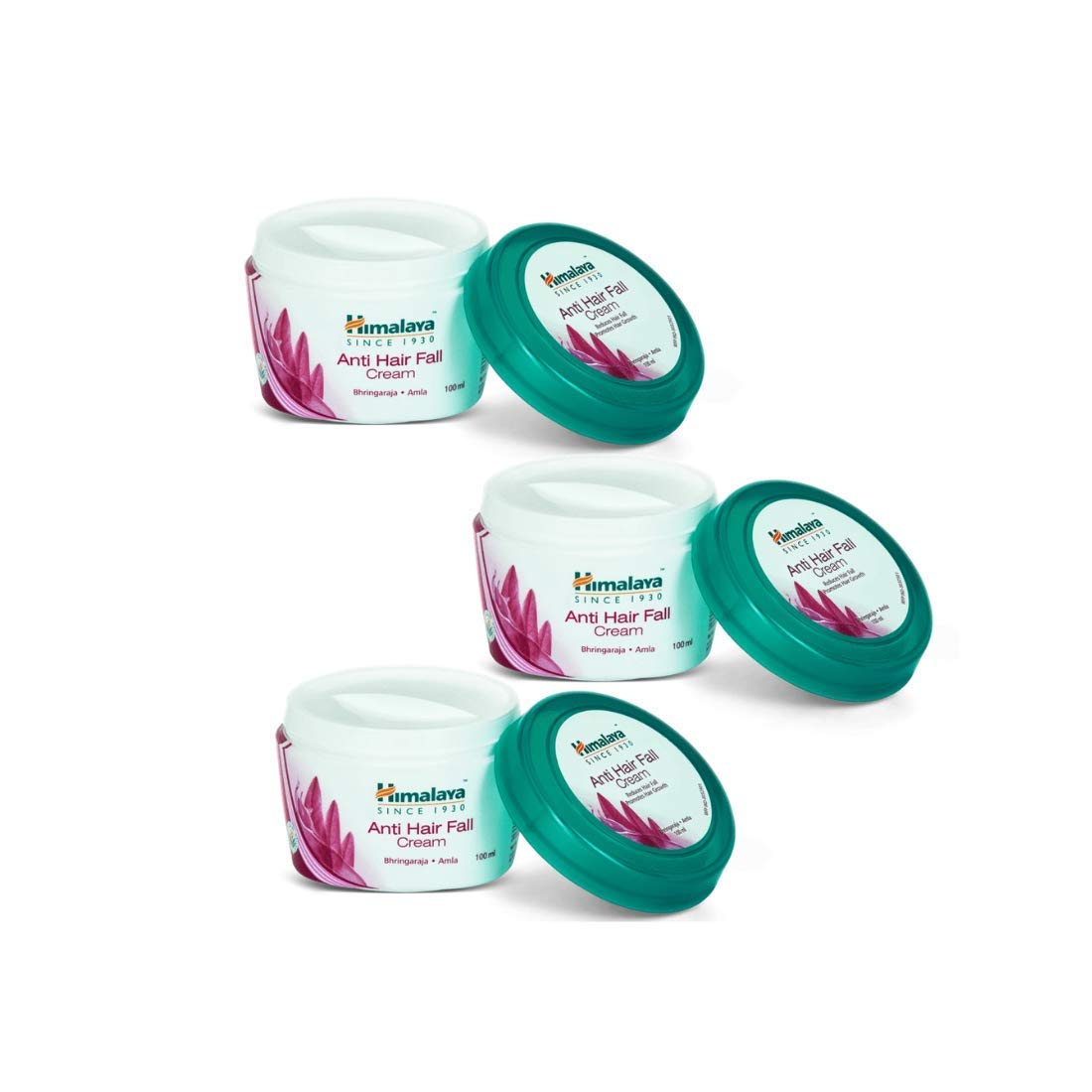 Himalaya Anti Hair Fall Cream jars on a white background