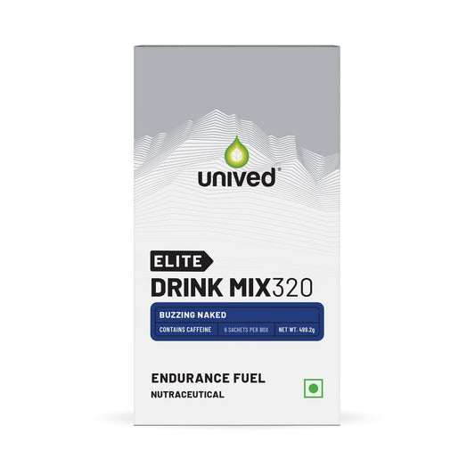 Zephivo Unived Elite Drink Mix 320 | High Calorie Energy Drink | 2:1 Ratio & 80g Carbohydrates with 1705mg Essential Electrolytes | Endurance Athletes Sports Drink (Buzzing Naked (100mg Caffeine))
