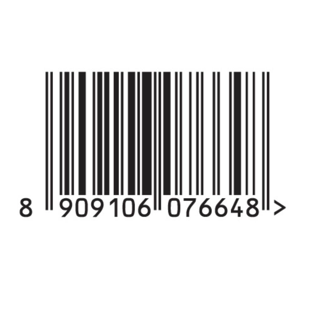 Barcode with a series of numbers on a white background