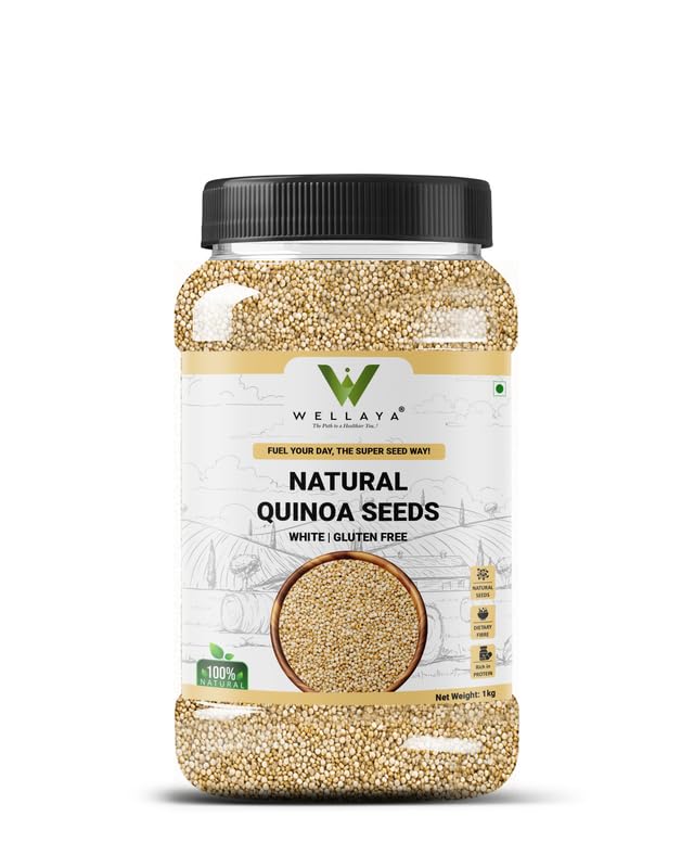 WELLAYA Quinoa Seeds | High Protein & Fiber Quinoa Seeds for Eating | Rich Nutrient Whole Grain | Healthy Food