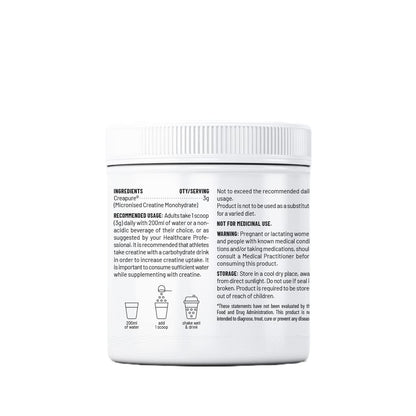 Zephivo Unived Certified German Creapure | Micronised Creatine Monohydrate | Single Ingredient, Flavorless & Caffeine Free | 3g Per Serving. 83 servings, 250g Jar
