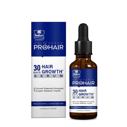 ProHair 30 Hair Days Growth Serum bottle and packaging on a white background