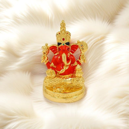 Grand Siddhi Vinayak Idol | Exquisite Large Gold-Plated Ganesh Statue for Home Temple, Pooja Decor, and Spiritual Blessings | Ideal for Festivals and Gifting