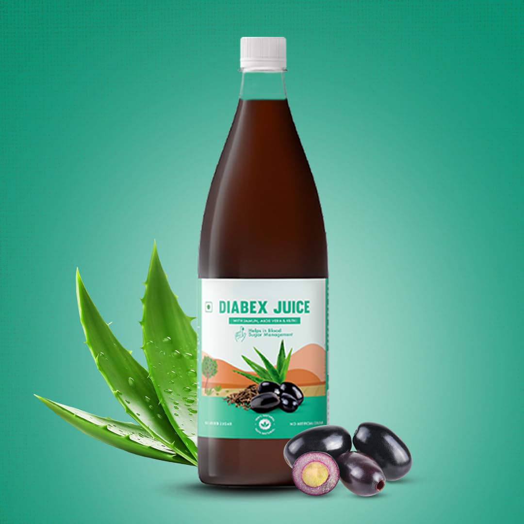 Dr. Vaidya’s Diabex Juice for Diabetic Care | Ayurvedic Diabetes Juice with Karela, Jamun & Neem | Helps Manage Blood Sugar Levels | No Added Sugar or Artificial Flavours | 950ml