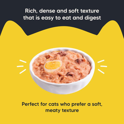Meowsi by HUFT Chicken Breast with Quail Egg Pate Cat Wet Food - 80 gm | Smooth, Nutritious & Easy-to-Digest Meal for Persian & All Breeds | Rich in Protein for Growth & Wellness