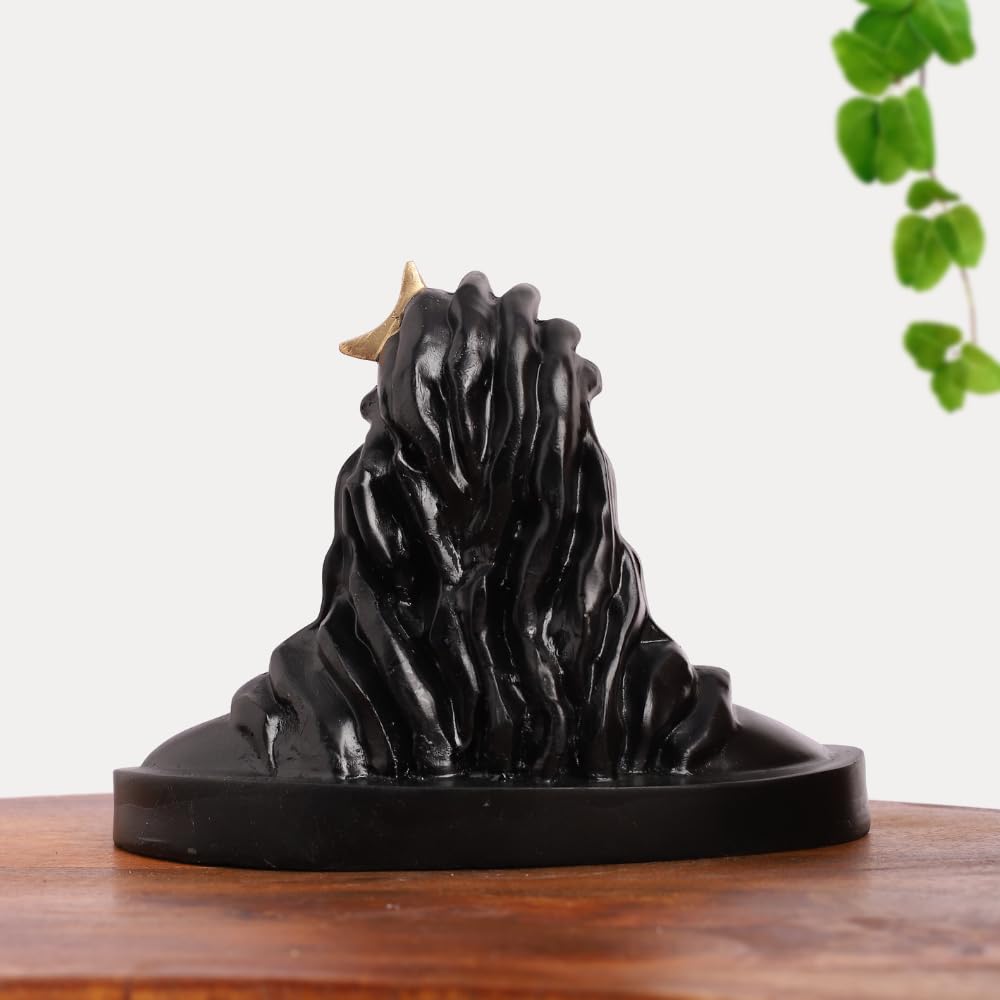Black & Gold Plated Lord Adiyogi Shiva Idol Statue | Showpiece for Car Dashboard, Table, Return Gifting Item
