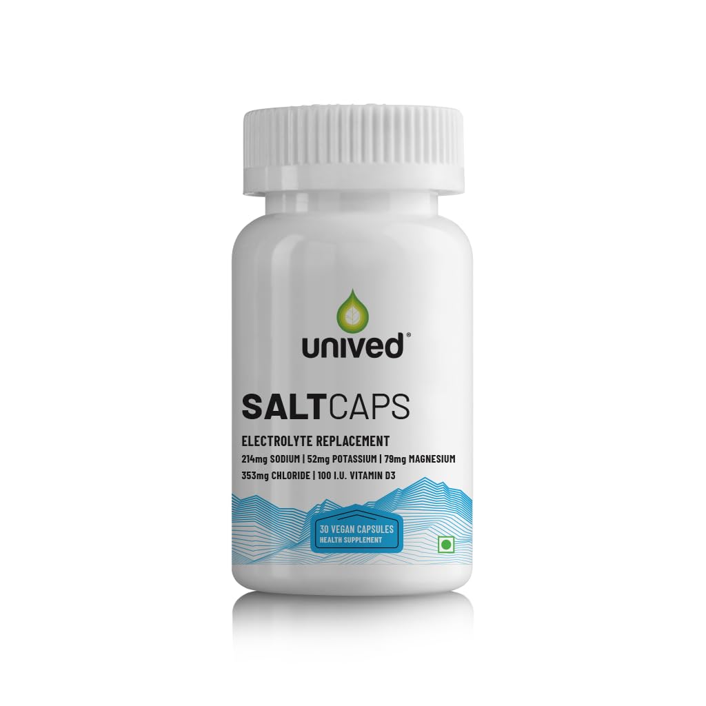 Zephivo Unived Salt Capsules, Electrolyte Replacement for Runners, Cyclists, and Athletes from other Sports (30 Caps)
