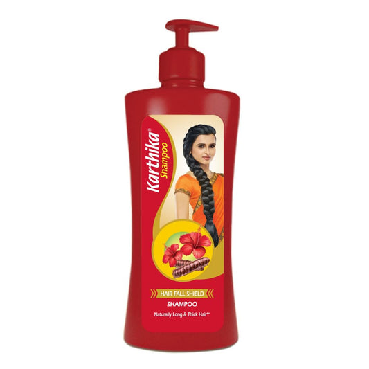 Karthika Hairfall Shield Shampoo with Shikakai & Hibiscus | Herbal Anti-Hairfall Shampoo for Strong & Healthy Hair | Natural Care for Men & Women | 650ml