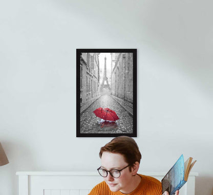 Eiffel Tower Tower Wall Decor Paintings with Frame for Home Decoration - Painting for Living Room - Framed Painting for Wall Decoration, 12.0 X 18.0 inches, Set Of 1