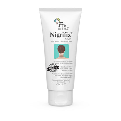 Fixderma Nigrifix Cream for Acanthosis Nigricans with Lactic Acid | Dermatologist Tested Retinol Cream | For Dark Body Parts like Neck, Ankles, Knuckles, Armpits, Thighs & Elbows | Exfoliant - 50g