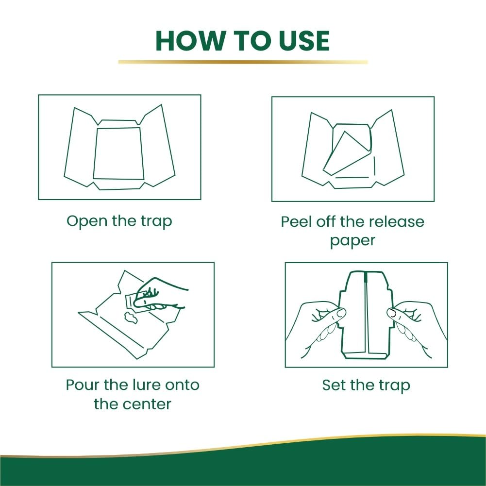 Gumtree Roach Trapp – Pack of 5 | Eco-Friendly, Non-Toxic Cockroach Trap with Bait & Repellent | Powerful Roach Killer for Kitchen, Room, Bathroom, Pantry | Safe Cockroach Control, Kids & Pet Friendly