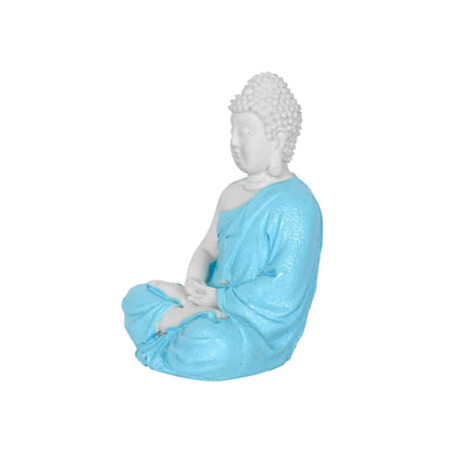 Beautiful Meditating Dhyan Gautam Buddh Bhagwan/God Idol Figurine for Livingroom|Bedroom|Office Desk|Desktop Table|Home Décor|Gifting (5.5-inch) Decorative Showpiece (Blue)