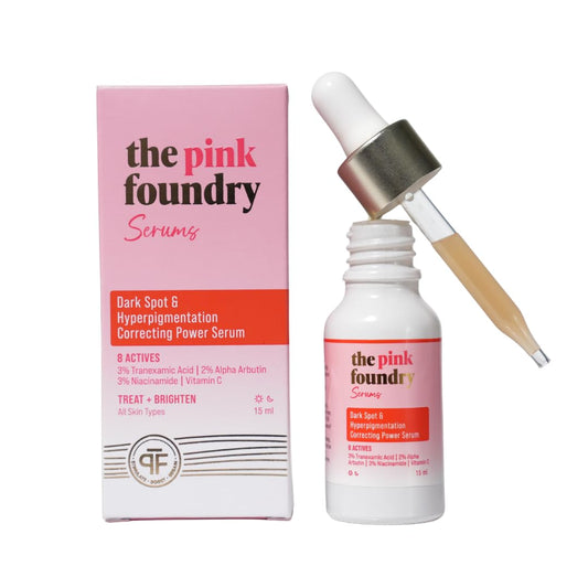 The Pink Foundry Dark Spot & Hyperpigmentation Serum with 3% Tranexamic Acid 2% Alpha Arbutin 3% Niacinamide | Fades Appearance of Acne Marks | All Skin Types | For Men & Women | Lightweight & Fast Absorbing | 15 ml