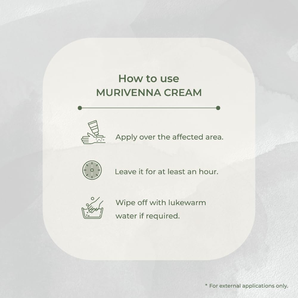 Murivenna Cream 50g | First & Only TESTED SAFE for Heavy Metals & Microbial Load | Ayurveda First-Aid Cream for Cuts, Burns & Sprains | 30% Highest Medicine Content | With Aloe & Moringa